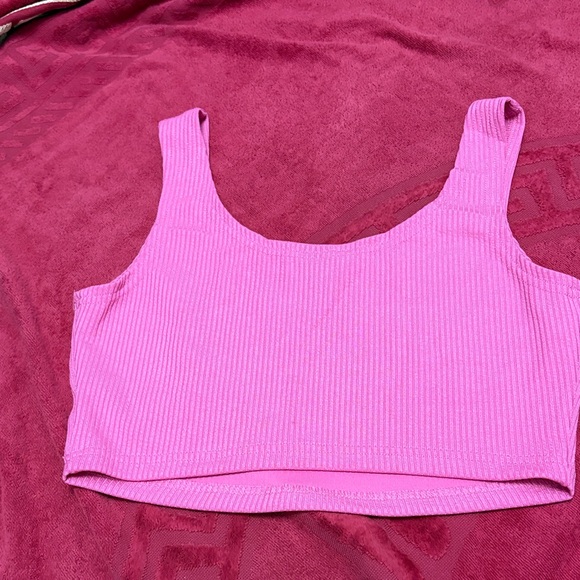 Pink  Ribbed Tank Top - Picture 3 of 4